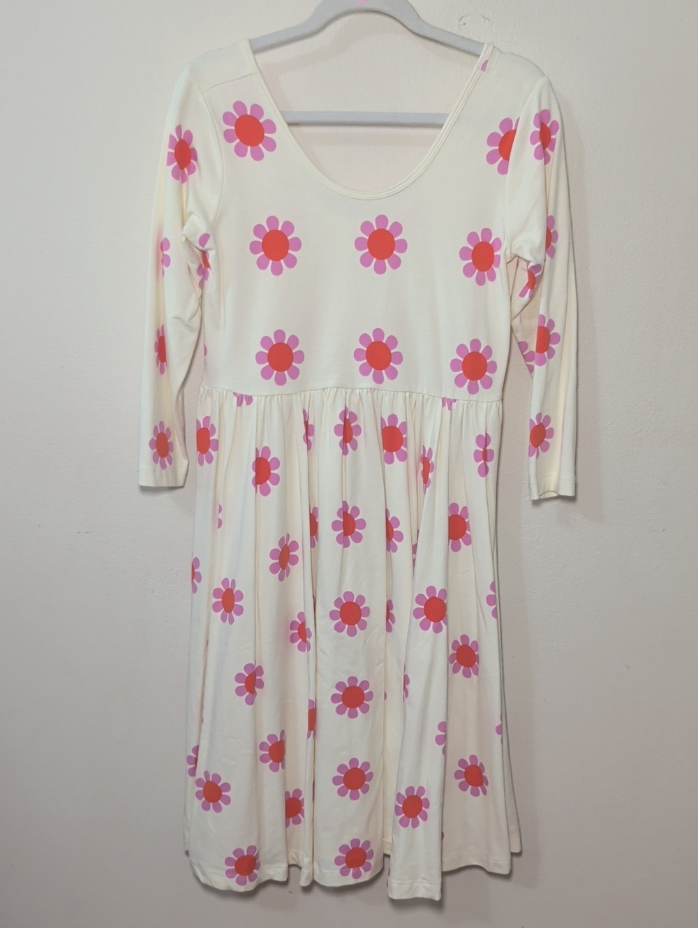 Alice + Ames Ballet Dress in Groovy Garden Ivory Purple Retro Mod Girls Size 10